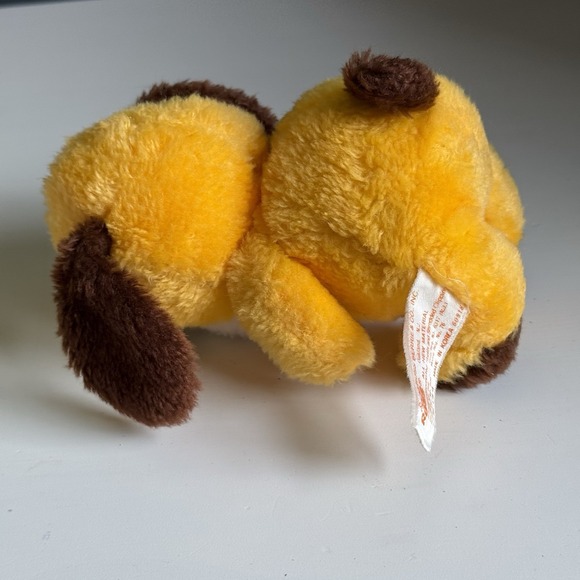 VERY RARE‎ Vintage RUSS BERRIE Butch Orange White Brown Spot PLUSH TOY 7in t22 - Picture 7 of 12